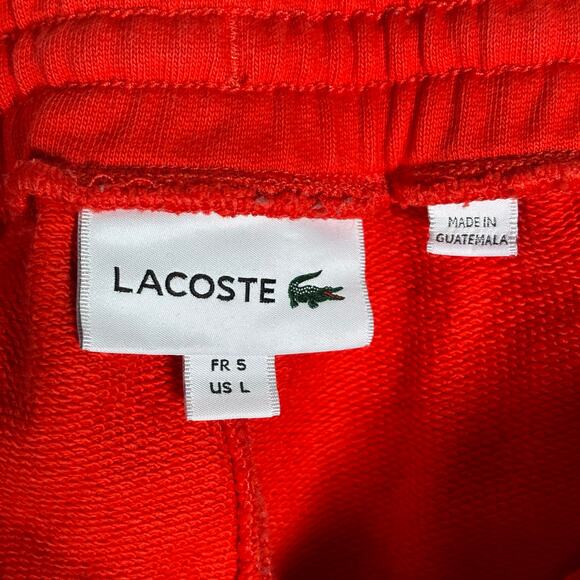 Lacoste Red Jogger Sweatpants Mens Large - Picture 5 of 6
